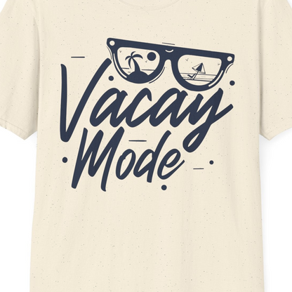 Vacay Mode Shirt T-Shirt – Natural – Best Cruise Shirts Close Up