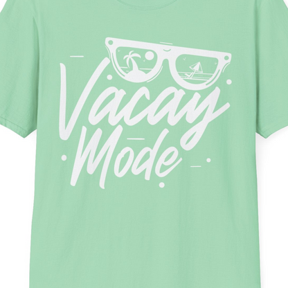 Vacay Mode Shirt T-Shirt – Mint Green – Best Cruise Shirts Close Up