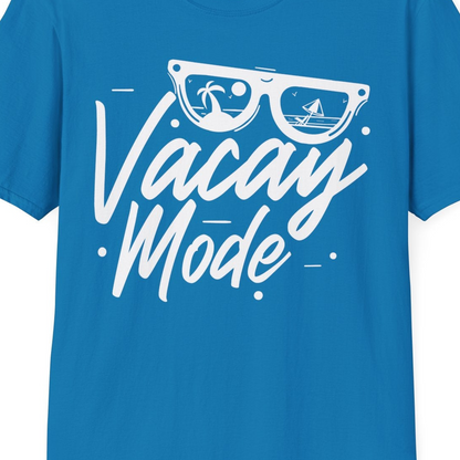Vacay Mode Shirt T-Shirt – Sapphire – Best Cruise Shirts Close Up