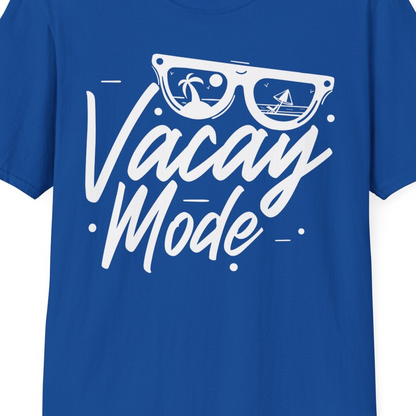 Vacay Mode Shirt T-Shirt – Royal – Best Cruise Shirts Close Up
