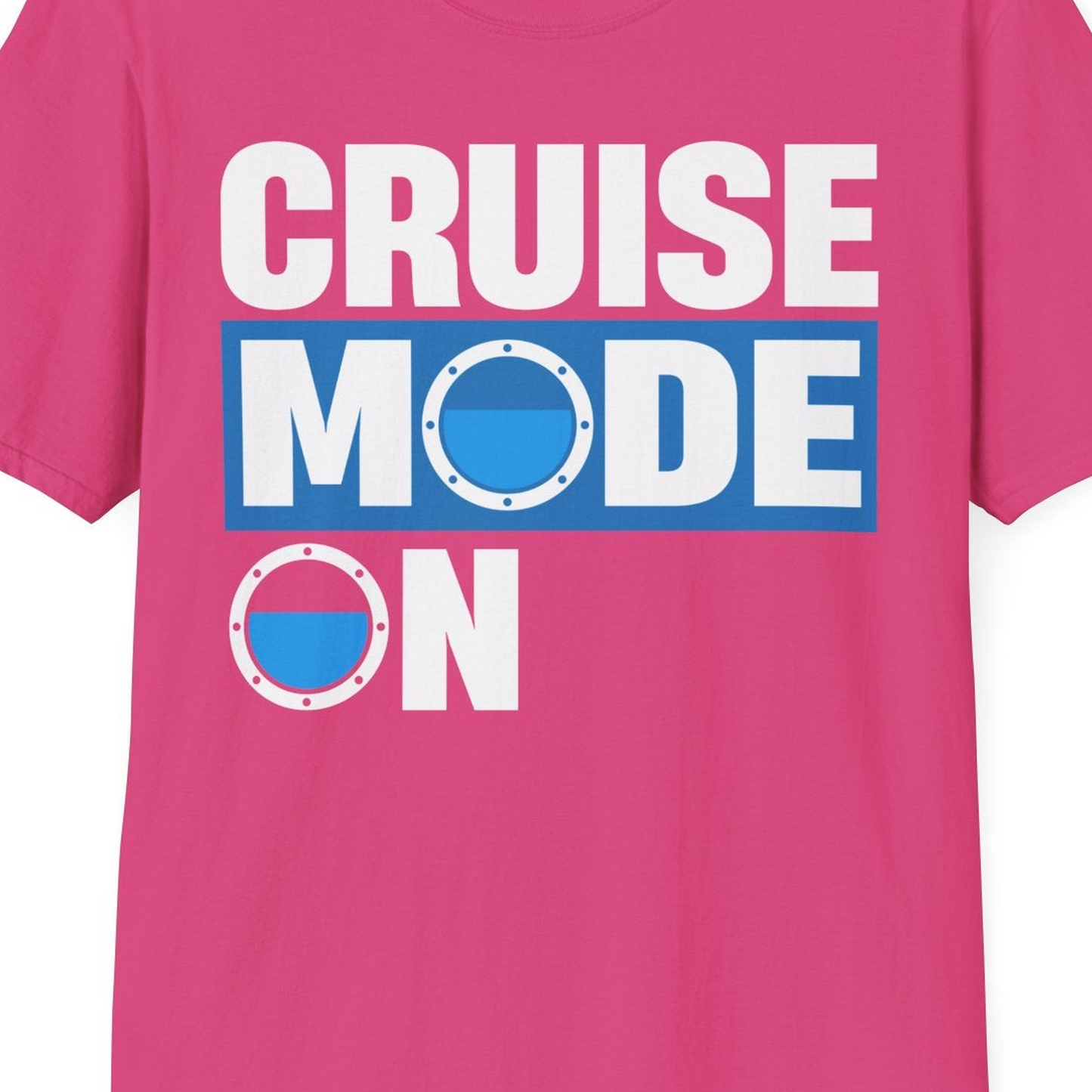 Cruise Mode On Shirt T-Shirt – Heliconia – Best Cruise Shirts Close Up