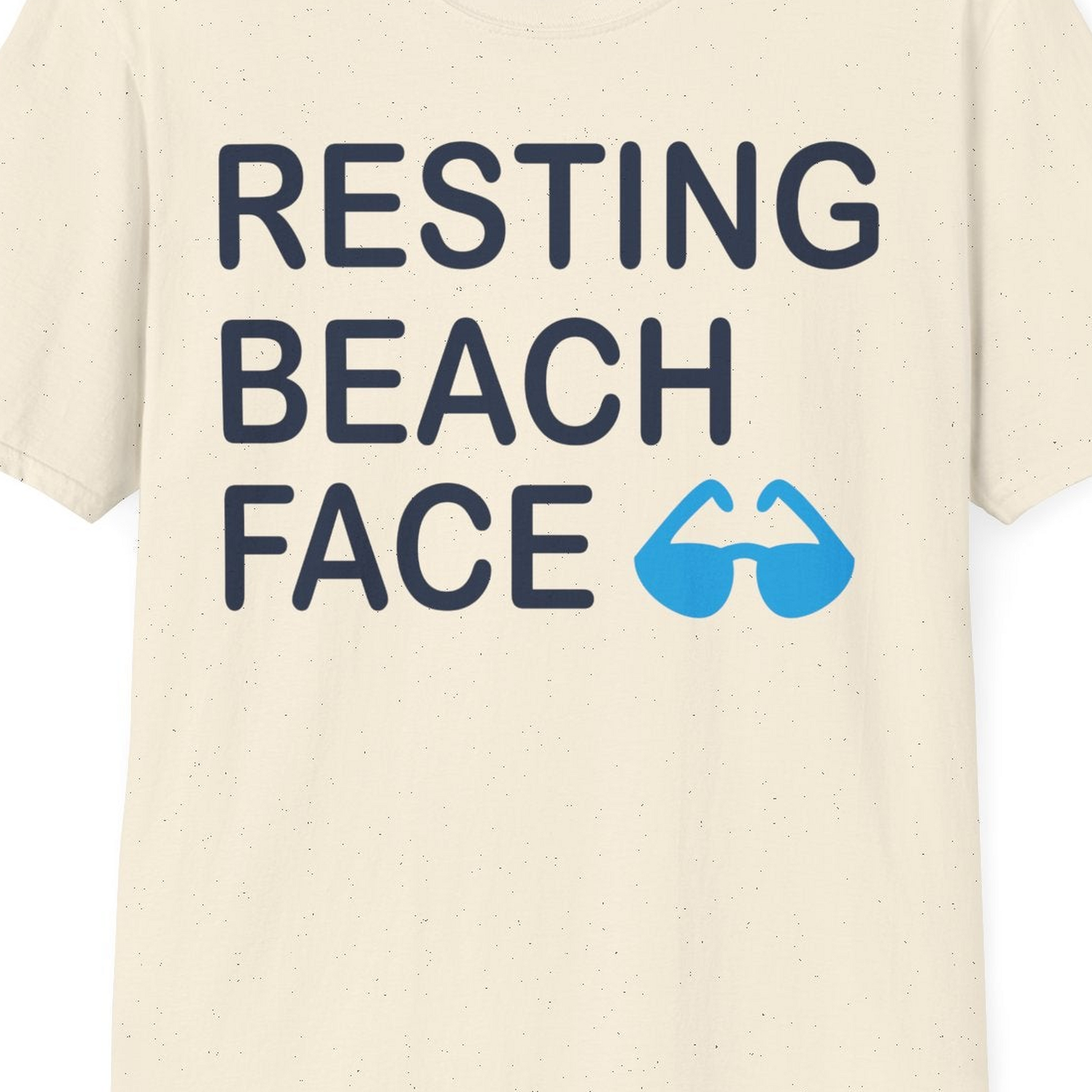 Resting Beach Face Shirt T-Shirt – Natural – Best Cruise Shirts Close Up