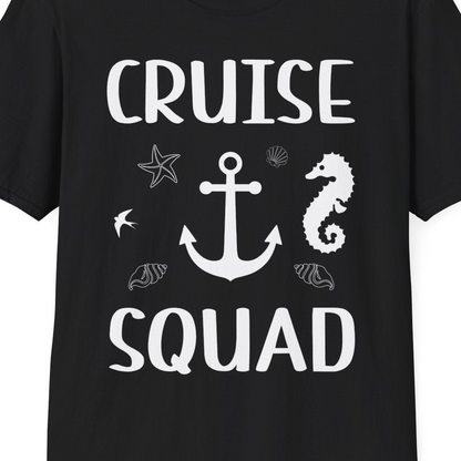 Cruise Squad Shirt T-Shirt – Black – Best Cruise Shirts Close Up