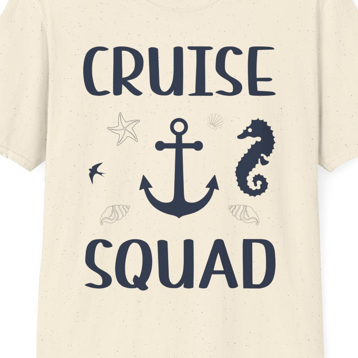 Cruise Squad Shirt T-Shirt – Natural – Best Cruise Shirts Close Up