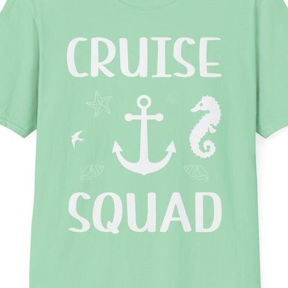 Cruise Squad Shirt T-Shirt – Mint Green – Best Cruise Shirts Close Up