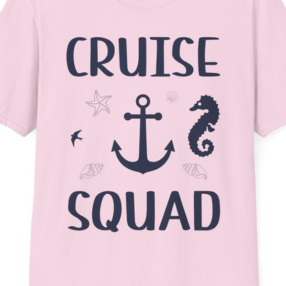 Cruise Squad Shirt T-Shirt – Light Pink – Best Cruise Shirts Close Up