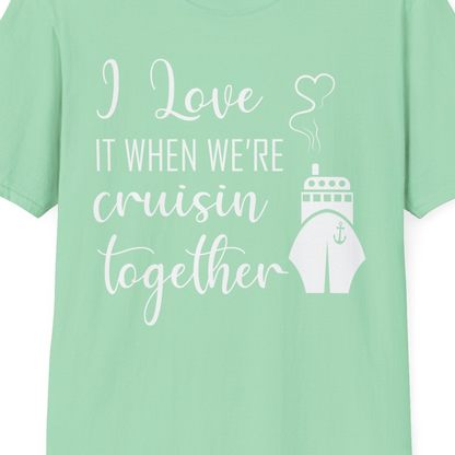 Cruise Couple Shirt T-Shirt – Mint Green – Best Cruise Shirts Close Up