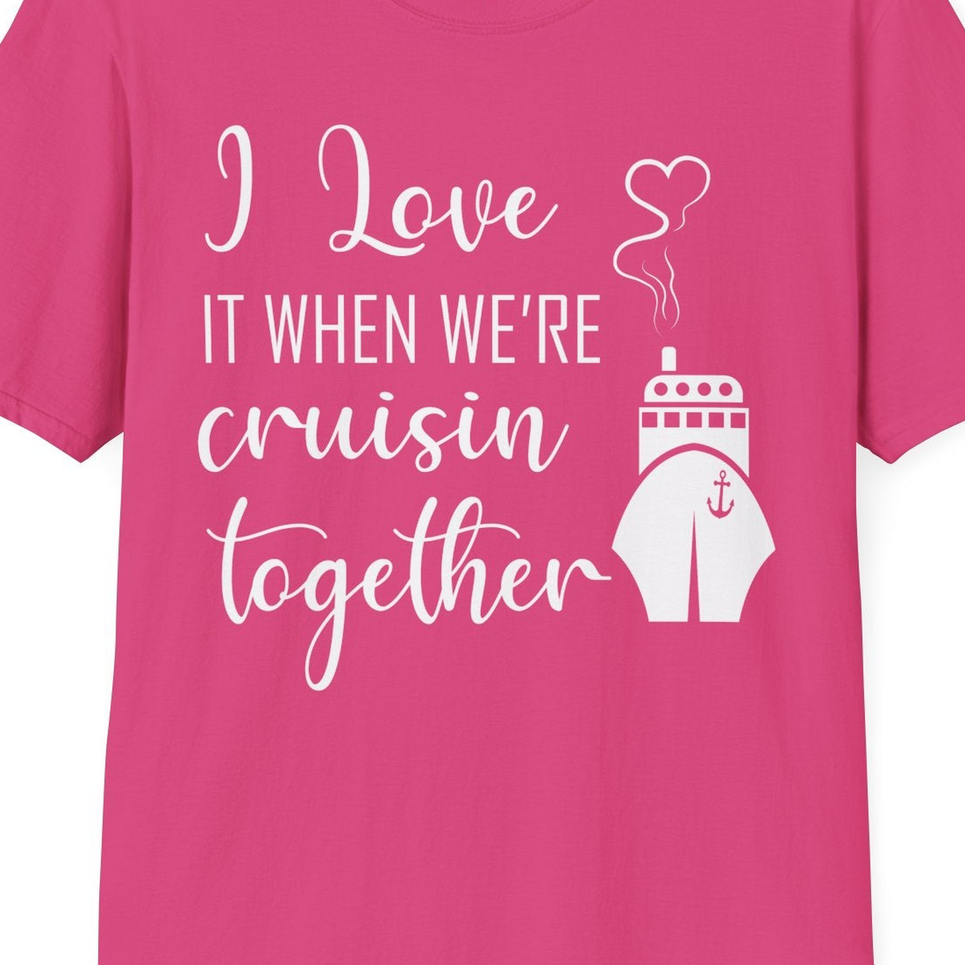 Cruise Couple Shirt T-Shirt – Heliconia – Best Cruise Shirts Close Up