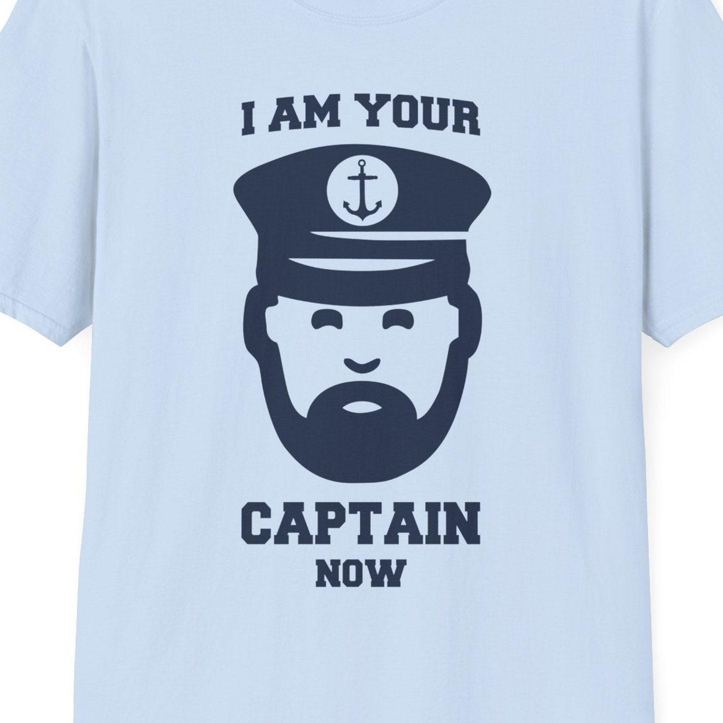 Funny Captain Shirt T-Shirt – Light Blue – Best Cruise Shirts Close Up