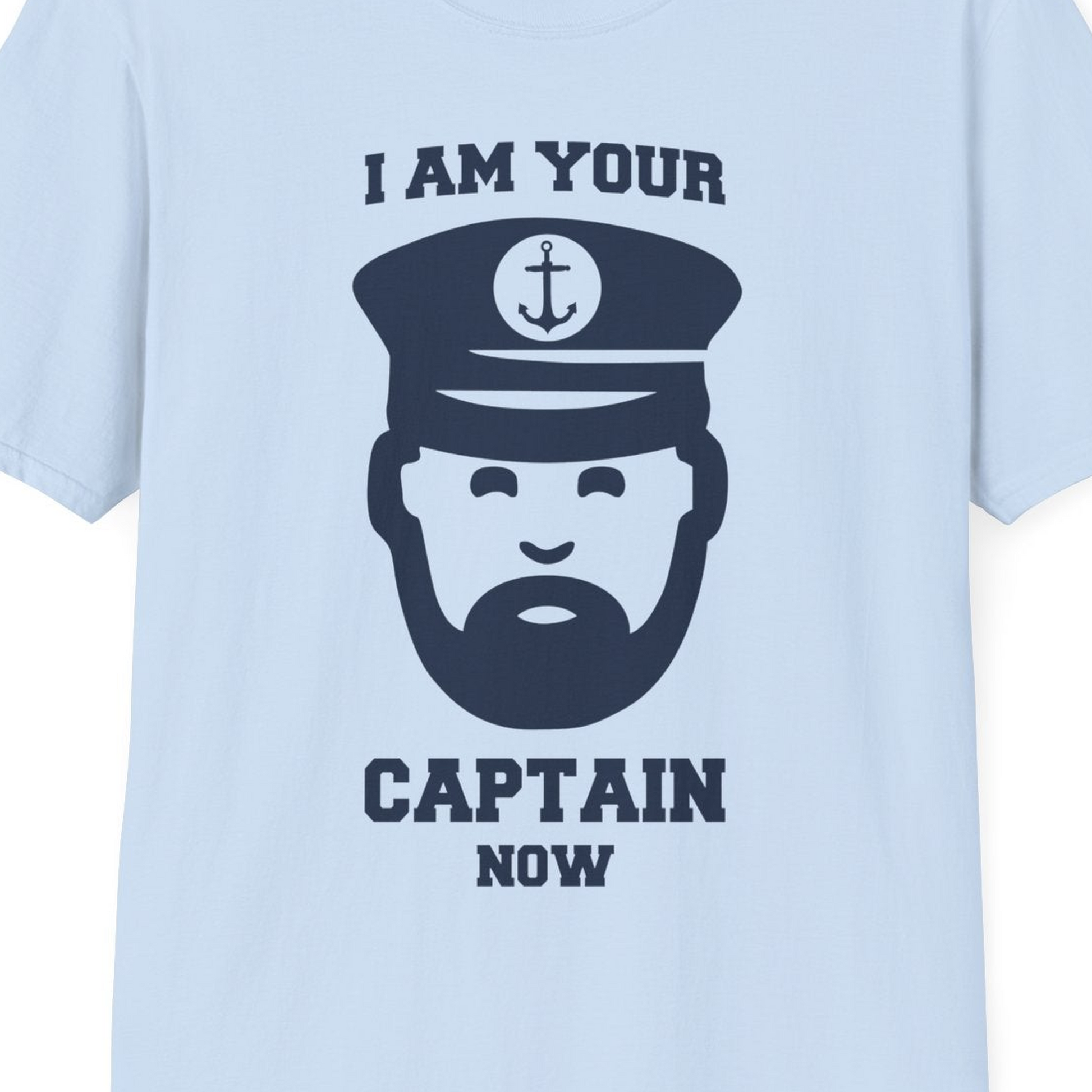 Funny Captain Shirt T-Shirt – Light Blue – Best Cruise Shirts Close Up