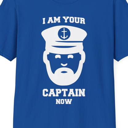Funny Captain Shirt T-Shirt – Royal – Best Cruise Shirts Close Up