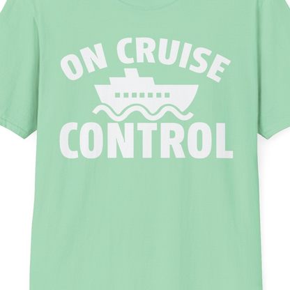 On Cruise Control Shirt T-Shirt – Mint Green – Best Cruise Shirts Close Up