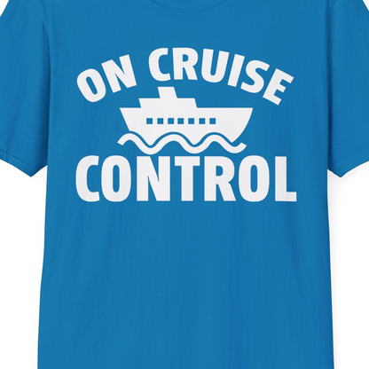 On Cruise Control Shirt T-Shirt – Sapphire – Best Cruise Shirts Close Up