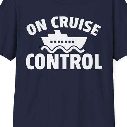 On Cruise Control Shirt T-Shirt – Navy – Best Cruise Shirts Close Up
