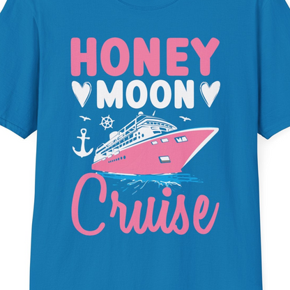 Honeymoon Cruise Shirt T-Shirt – Sapphire – Best Cruise Shirts Close Up