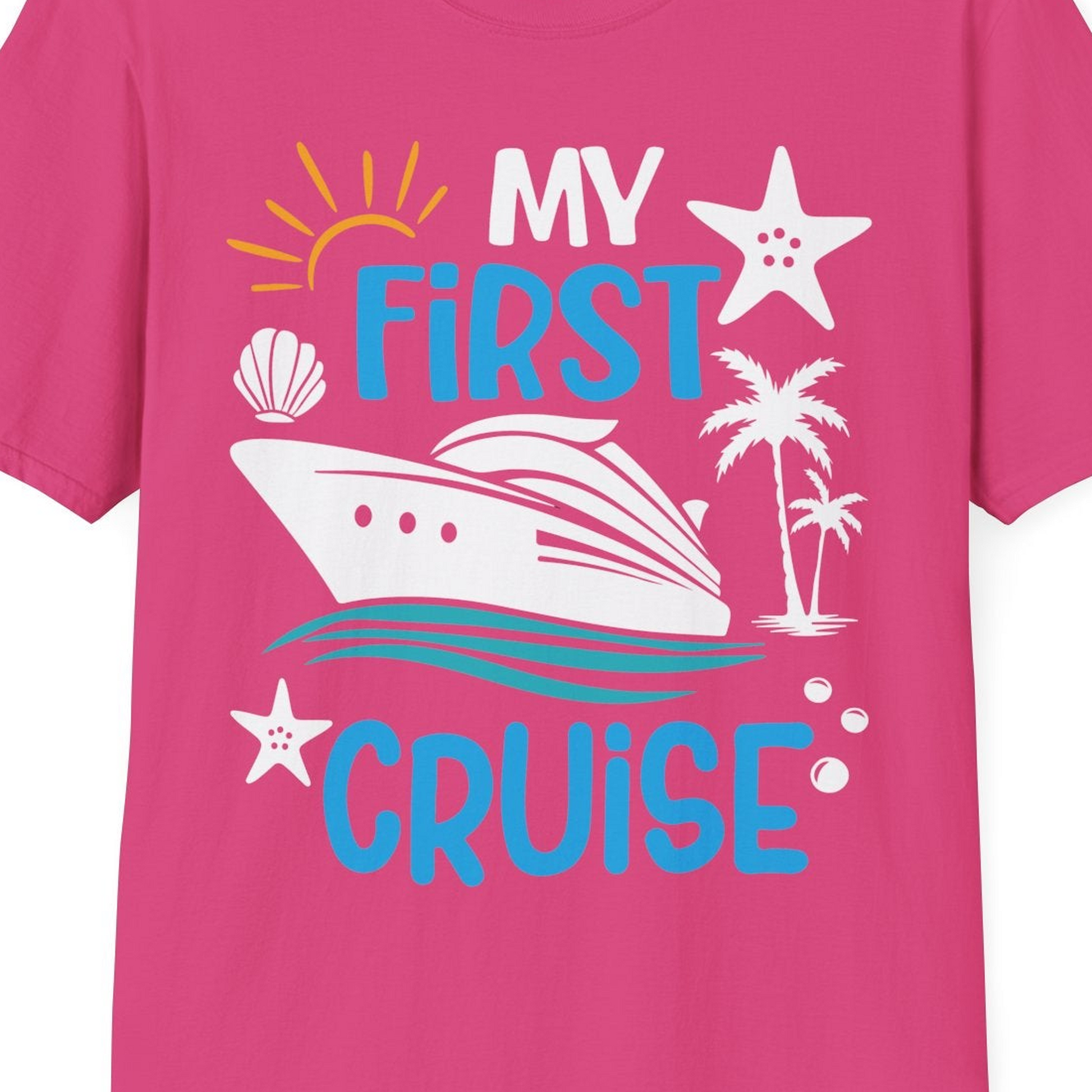 My First Cruise Shirt T-Shirt – Heliconia – Best Cruise Shirts Close Up