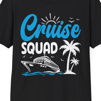 Cruise Squad Shirt T-Shirt – Black – Best Cruise Shirts Close Up