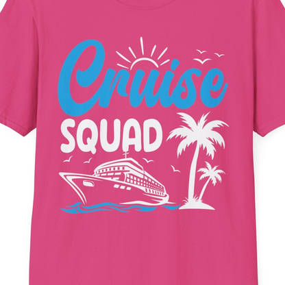 Cruise Squad Shirt T-Shirt – Heliconia – Best Cruise Shirts Close Up