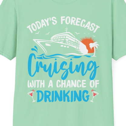 Cruise Drinking Shirt T-Shirt – Mint Green – Best Cruise Shirts Close Up