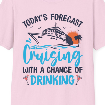 Cruise Drinking Shirt T-Shirt – Light Pink – Best Cruise Shirts Close Up