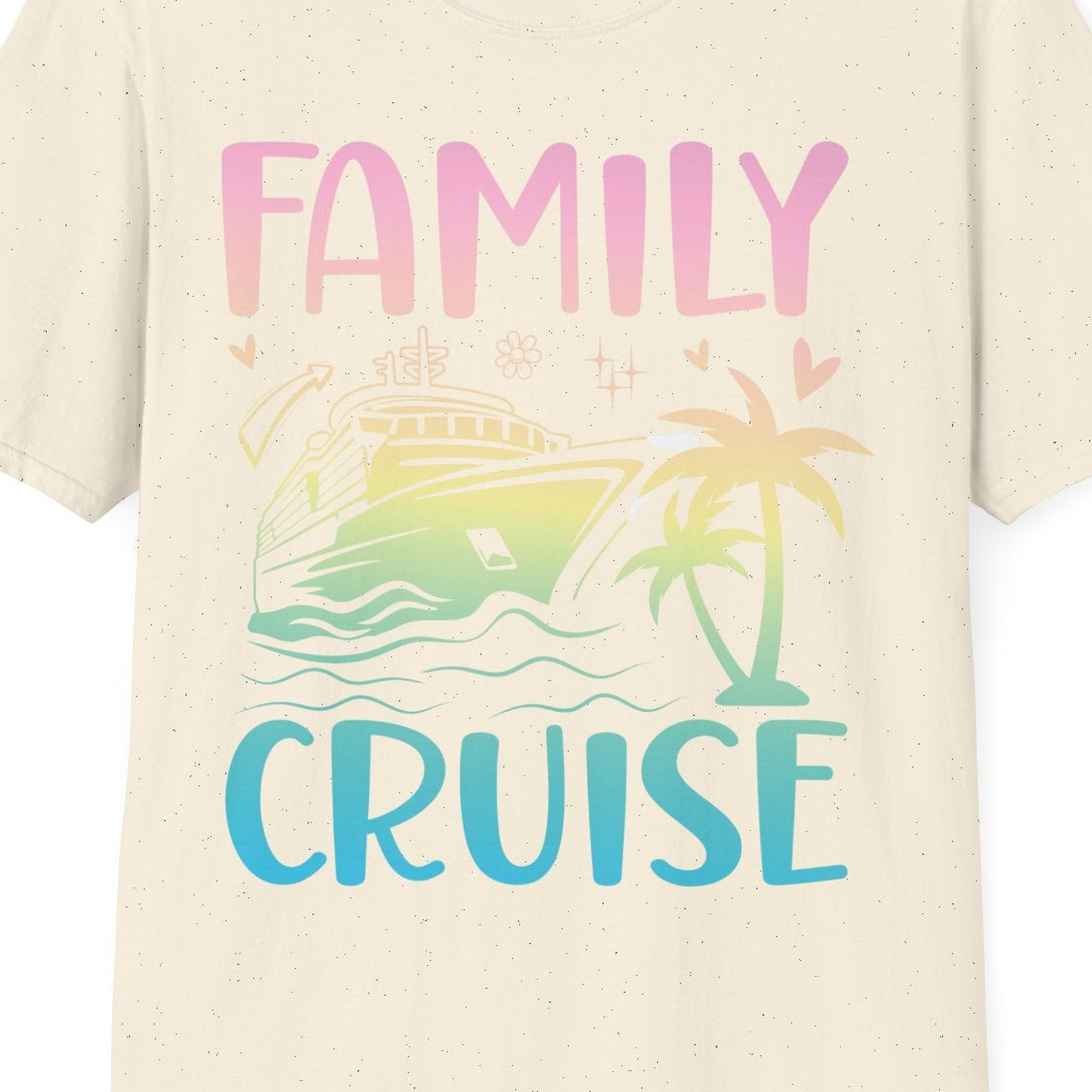 Family Cruise Shirt T-Shirt – Natural – Best Cruise Shirts Close Up