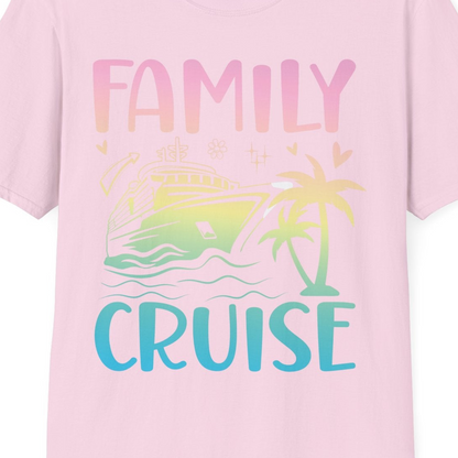 Family Cruise Shirt T-Shirt – Light Pink – Best Cruise Shirts Close Up