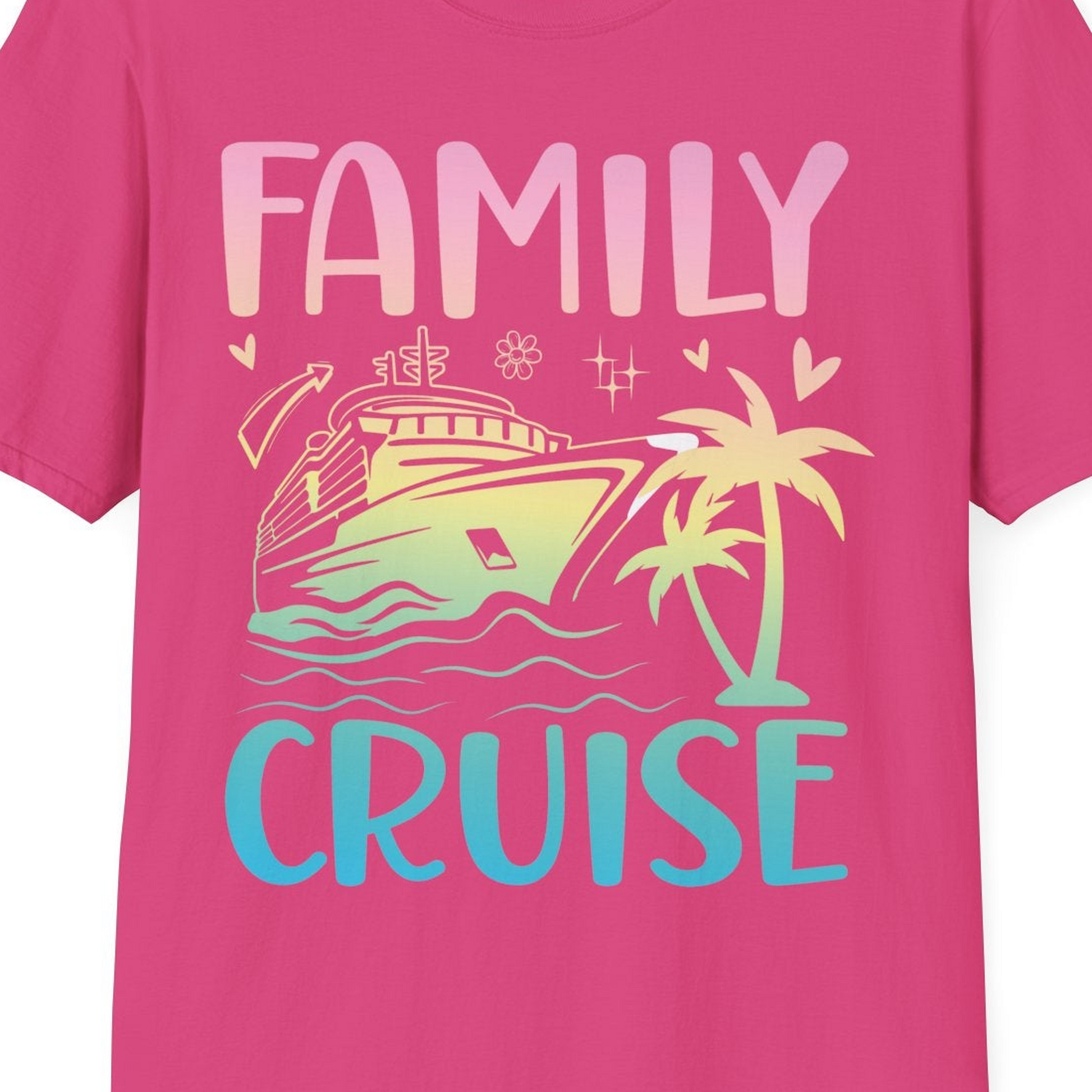 Family Cruise Shirt T-Shirt – Heliconia – Best Cruise Shirts Close Up