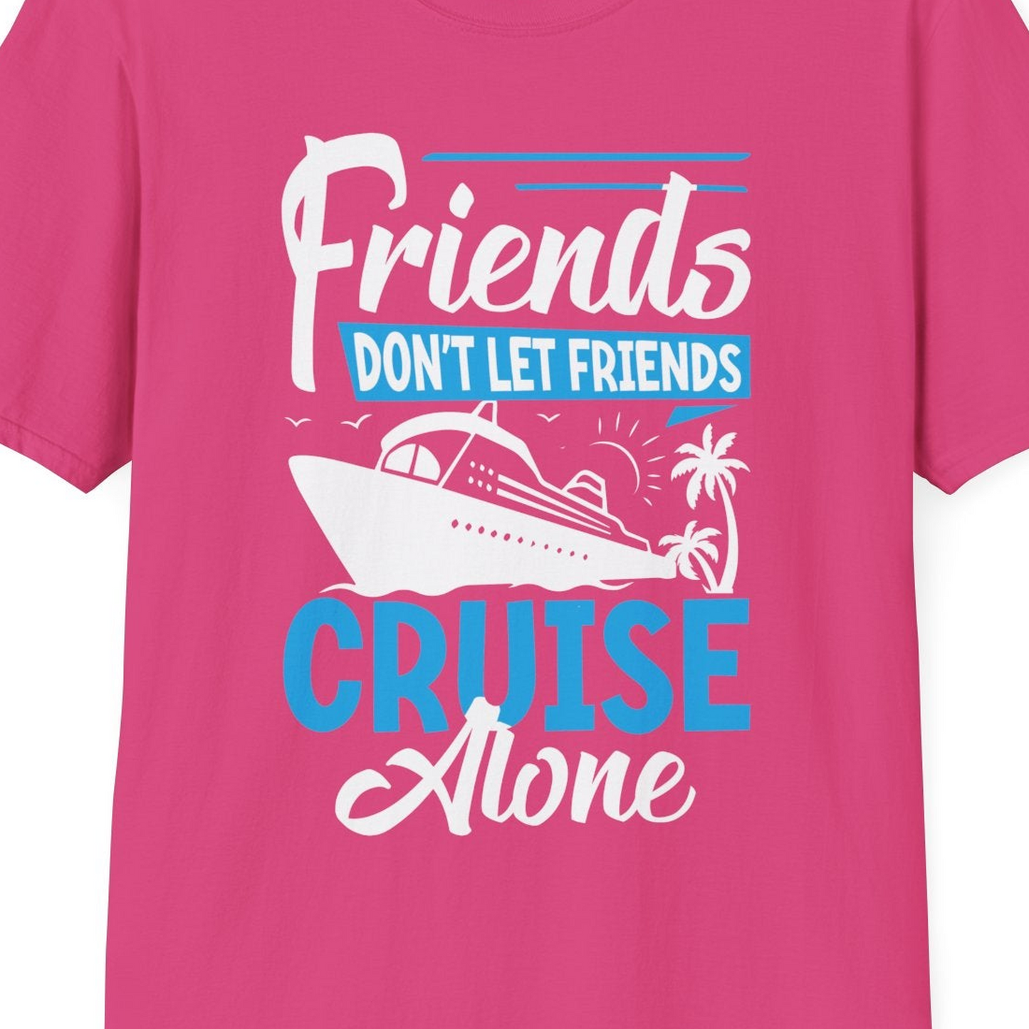 Friends Cruise Shirt T-Shirt – Heliconia – Best Cruise Shirts Close Up
