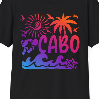Cabo San Lucas Shirt T-Shirt – Black – Best Cruise Shirts Close Up
