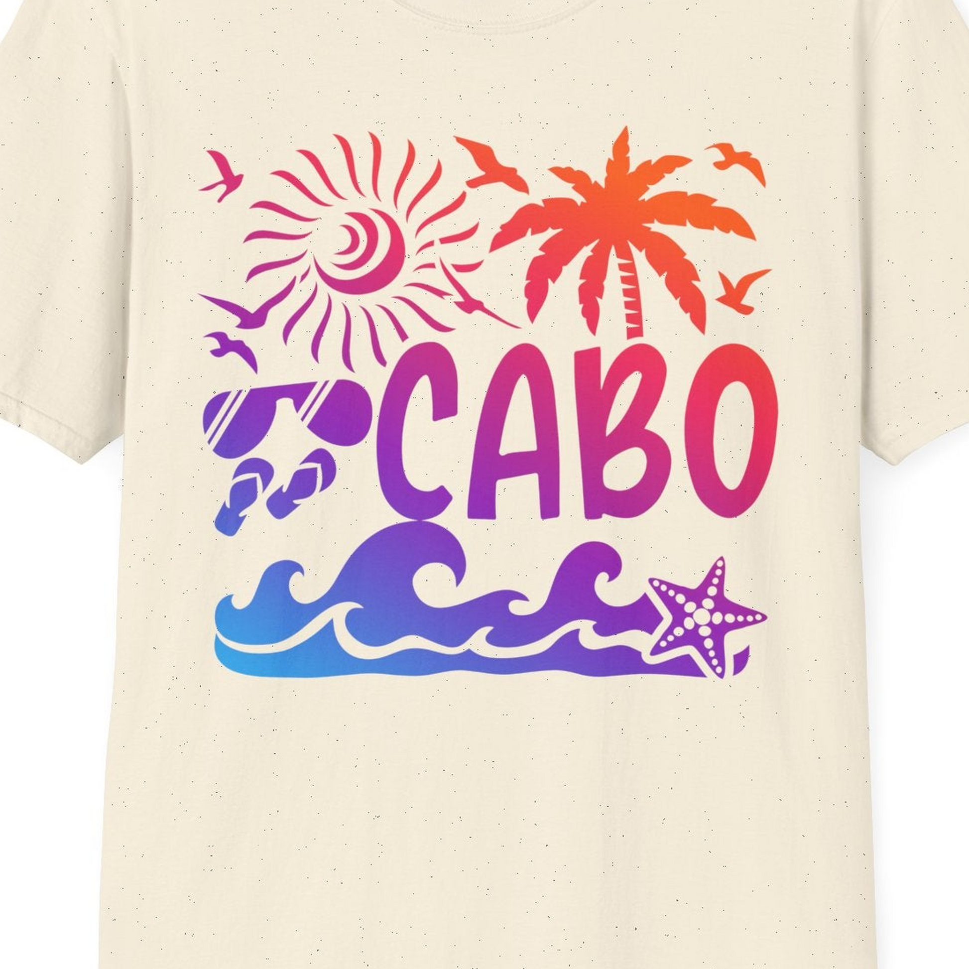 Cabo San Lucas Shirt T-Shirt – Natural – Best Cruise Shirts Close Up