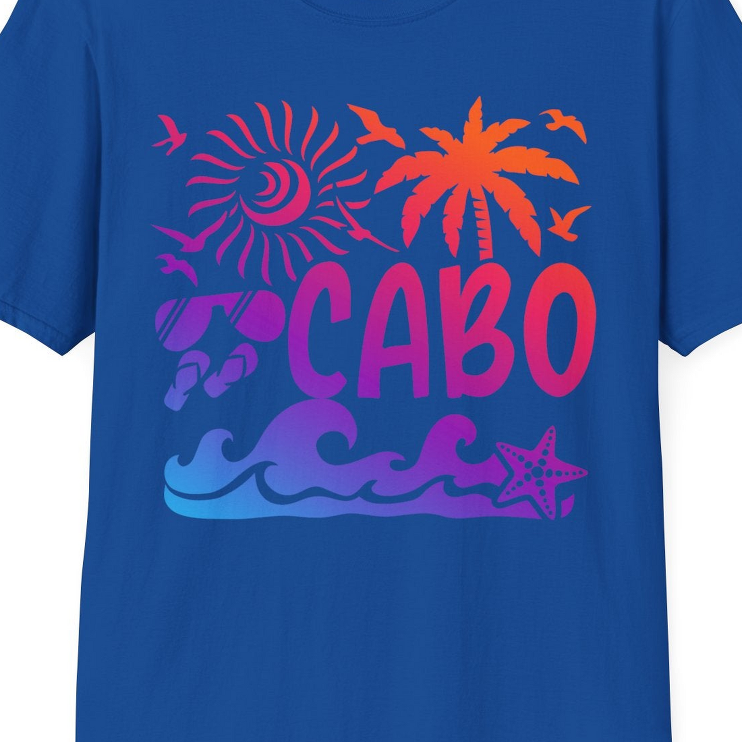 Cabo San Lucas Shirt T-Shirt – Royal – Best Cruise Shirts Close Up
