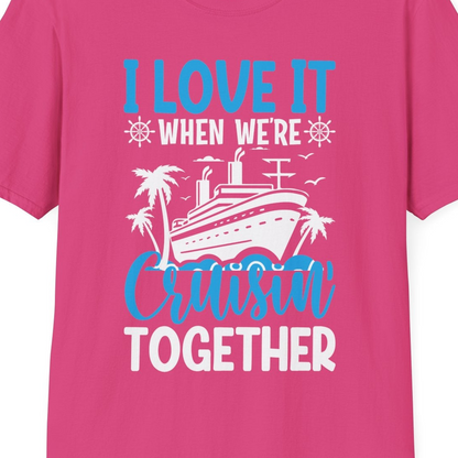 Cruisin Together Shirt T-Shirt – Heliconia – Best Cruise Shirts Close Up