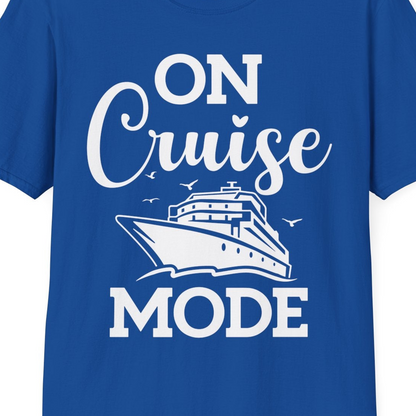 On Cruise Mode Shirt T-Shirt – Royal – Best Cruise Shirts Close Up