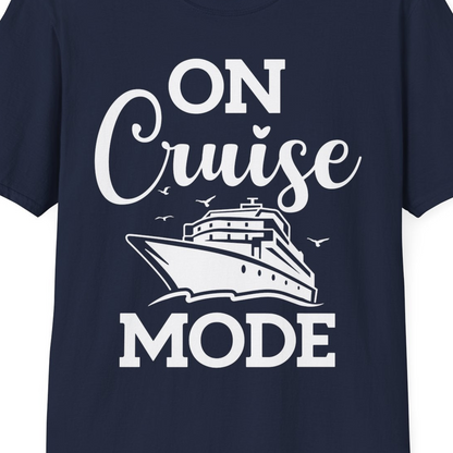 On Cruise Mode Shirt T-Shirt – Navy – Best Cruise Shirts Close Up