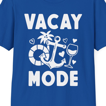 Vacay Mode Cruise Shirt T-Shirt – Royal – Best Cruise Shirts Close Up