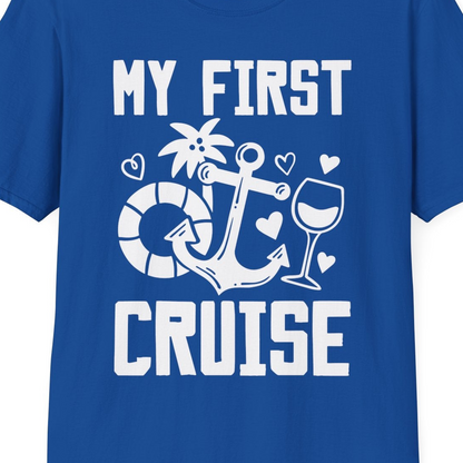 My First Cruise Shirt T-Shirt – Royal – Best Cruise Shirts Close Up