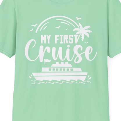 My First Cruise Shirt T-Shirt – Mint Green – Best Cruise Shirts Close Up