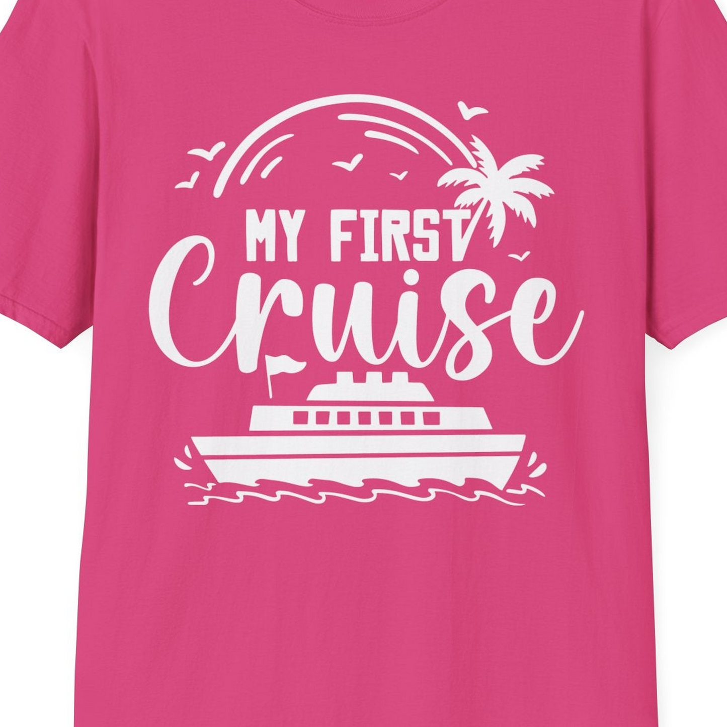 My First Cruise Shirt T-Shirt – Heliconia – Best Cruise Shirts Close Up