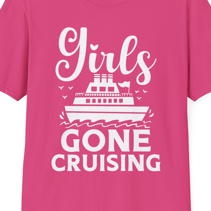 Girls Gone Cruising Nautical Party Group Cruise Shirt — T-Shirt T-Shirt – Heliconia – Best Cruise Shirts Close Up