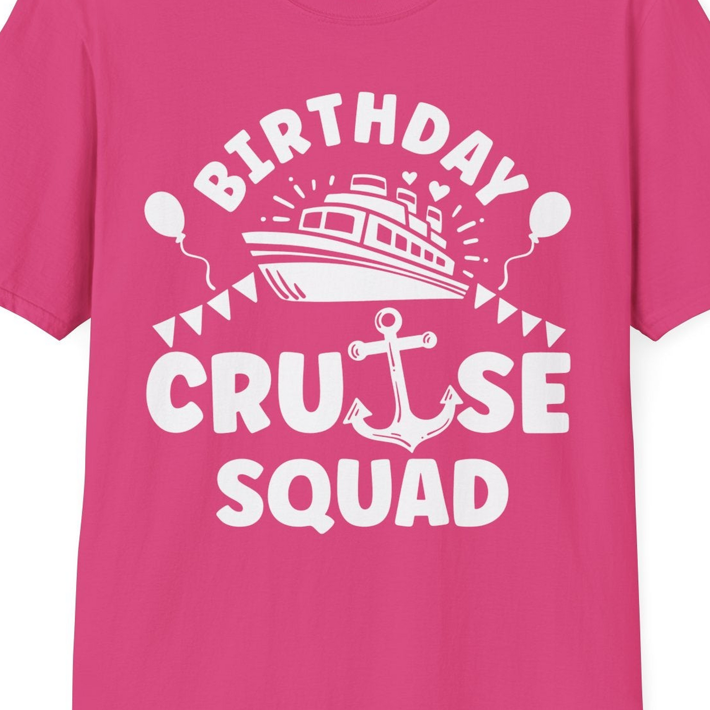 Birthday Cruise Squad Shirt T-Shirt – Heliconia – Best Cruise Shirts Close Up