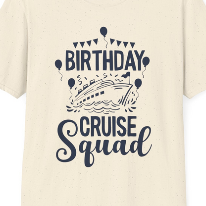 Birthday Cruise Squad Shirt T-Shirt – Natural – Best Cruise Shirts Close Up