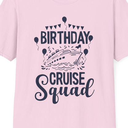 Birthday Cruise Squad Shirt T-Shirt – Light Pink – Best Cruise Shirts Close Up
