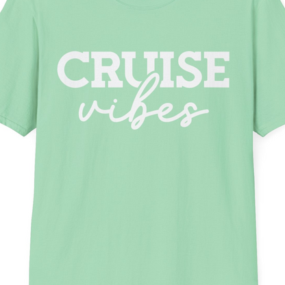 Cruise Vibes Shirt T-Shirt – Mint Green – Best Cruise Shirts Close Up