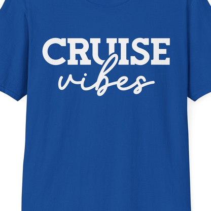 Cruise Vibes Shirt T-Shirt – Royal – Best Cruise Shirts Close Up