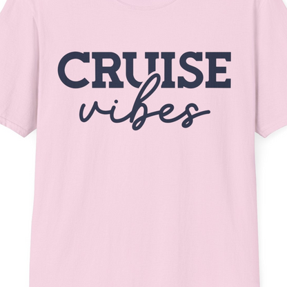 Cruise Vibes Shirt T-Shirt – Light Pink – Best Cruise Shirts Close Up