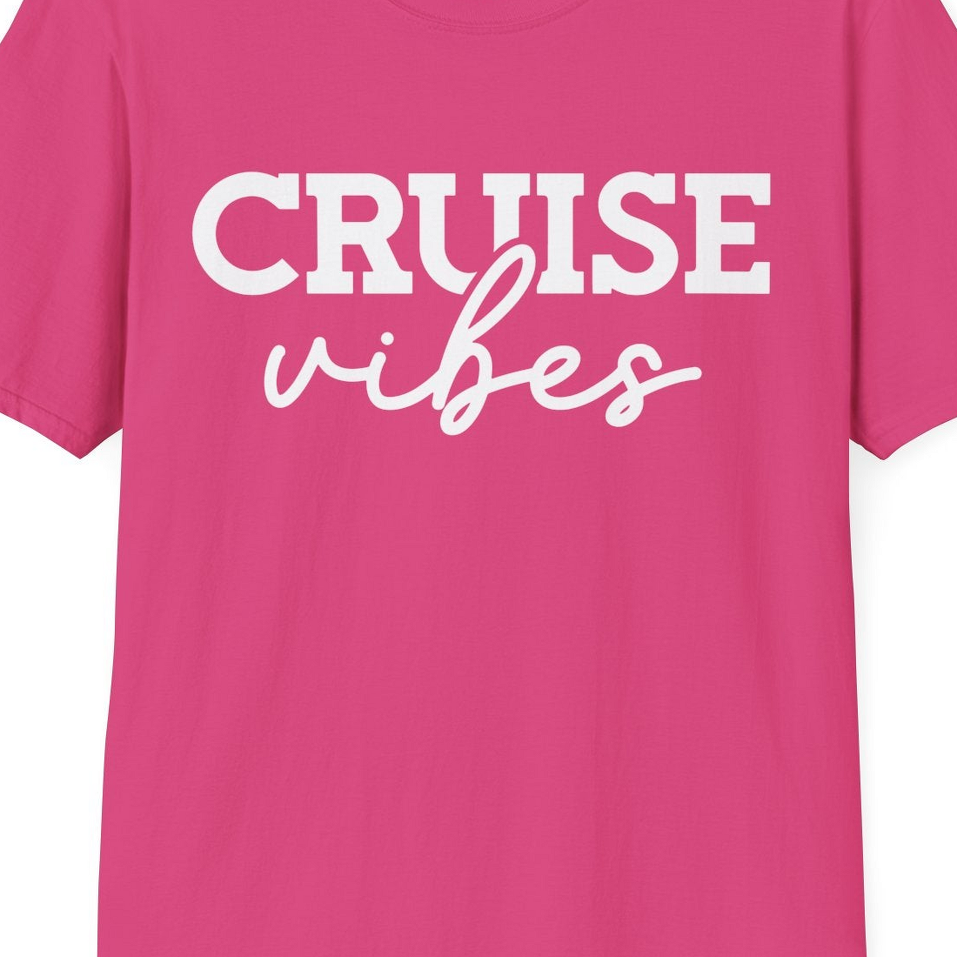 Cruise Vibes Shirt T-Shirt – Heliconia – Best Cruise Shirts Close Up