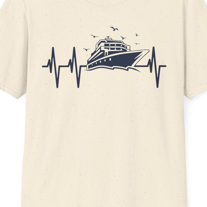 Cruise Heartbeat Shirt T-Shirt – Natural – Best Cruise Shirts Close Up