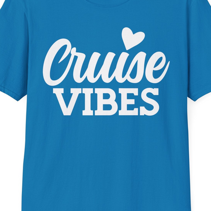 Cruise Vibes Shirt T-Shirt – Sapphire – Best Cruise Shirts Close Up