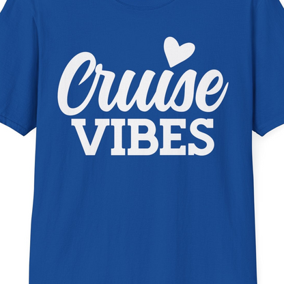 Cruise Vibes Shirt T-Shirt – Royal – Best Cruise Shirts Close Up