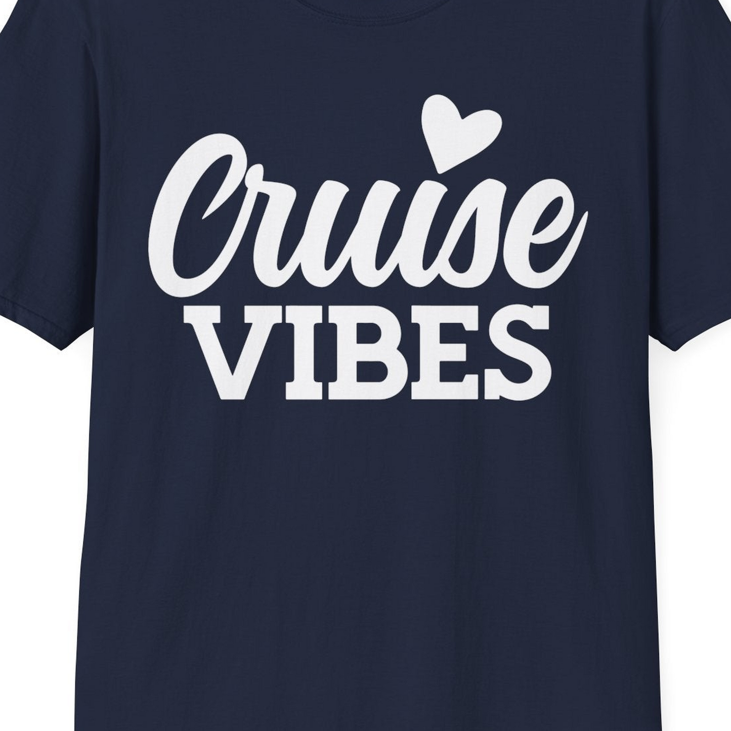 Cruise Vibes Shirt T-Shirt – Navy – Best Cruise Shirts Close Up